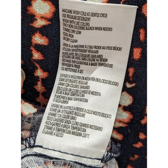 Halston Dot Striped Blossom Belted Dress Women Size XL Office Capsule Timeless - Picture 9 of 12